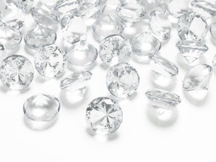 Diamantové konfety priehľadné 20mm
