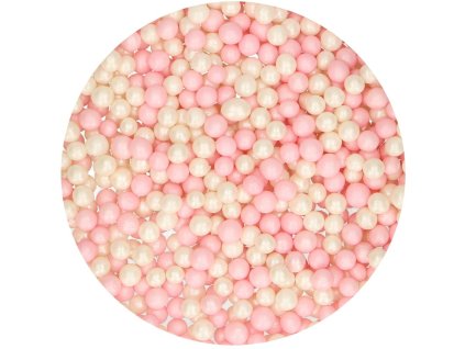 Sladkorne kroglice Soft Pearls - Bele/Rožnate 60 g