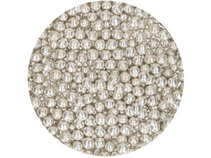 Sladkorne kroglice Soft Pearls -  Kovinsko srebrna barva 55 g
