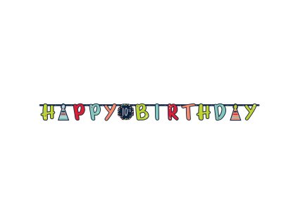 Jumbo banner - Happy Birthday mešanica 320 cm