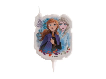 Sveča za rojstni dan - Elza in Anna Frozen II 7,5 cm