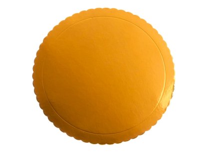 Okrogel pladenj za torte - zlati O 25 cm
