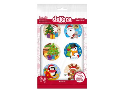 236031 MIX DISCOS COMESTIBLES NAVIDAD ZERO 6U Ø 58CM A5 21