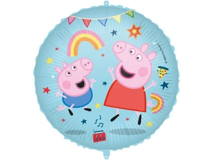 Fóliový balón - Peppa Pig kruh modrý 46 cm