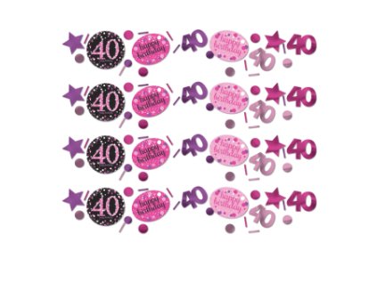 Bleščeči konfeti - rožnati 40