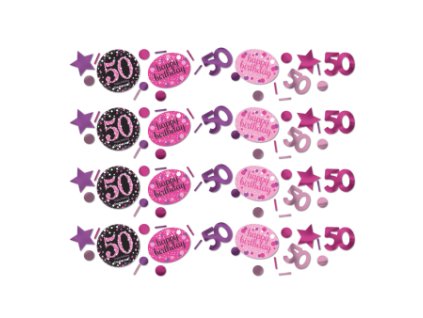 Bleščeči konfeti - rožnati 50