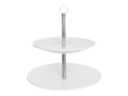 64629 stojan na servirovanie porcelan 2 poschodia