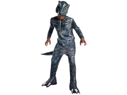 Detský kostým - Velociraptor modrý (Velikost - otroci L: 128 cm)