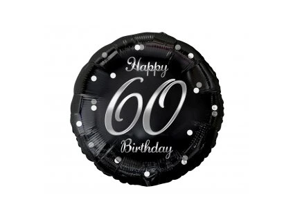 Fóliový balón čierno/strieborný 60
