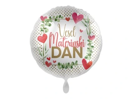 Fóliový balón kruh - Vesel Materinski Dan