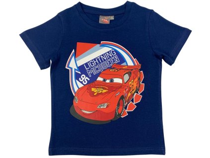 Chlapčenské tričko - Autá MCQueen tmavomodré (Velikost - otroci 104)
