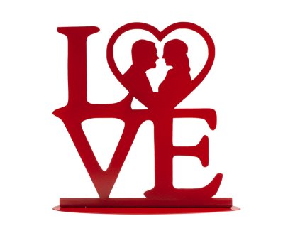 57552 2 ozdoba na tortu love cervena 19 x 19 cm