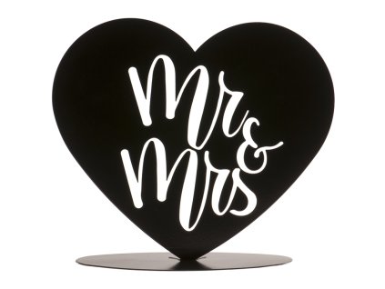 57546 2 ozdoba na tortu mr mrs cierna 14 5 cm