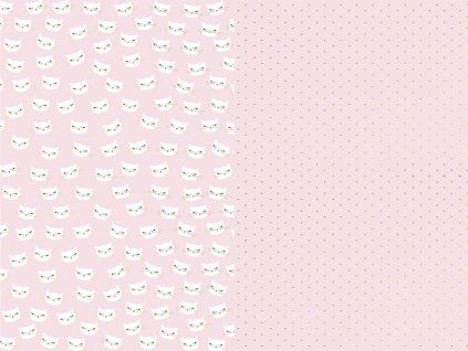 Baliaci papier - Ružová mačička mix 2 ks