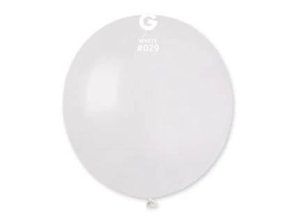 Balón metalický - biely 48 cm