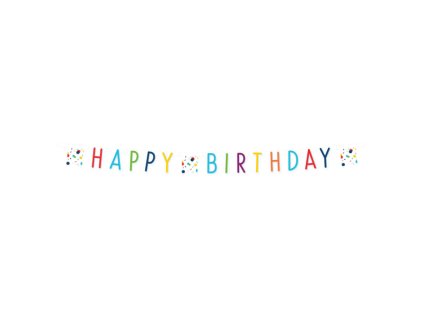 71803 banner happy birthday konfety