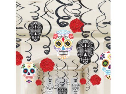 Dekoračné víry - Halloween Dia de Los Muertos