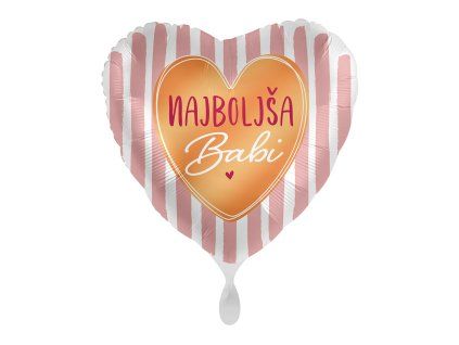 Fóliový balón srdce - Najboljša Babi
