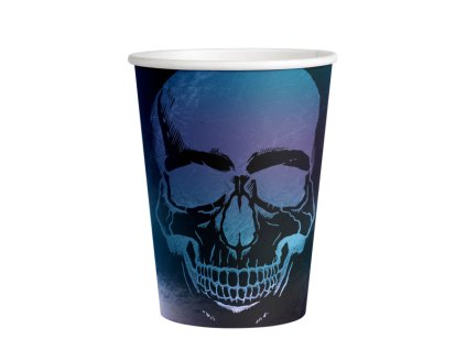 Papirnati kozarčki - Holografske lobanje 250 ml 8 kos
