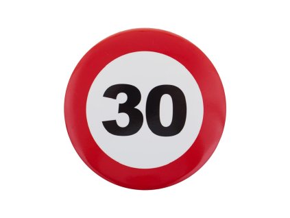 Značka s prometnim znakom - 30.