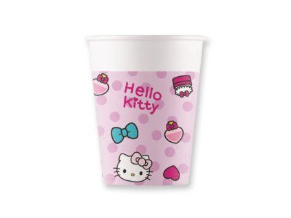 Papierové poháre - Hello Kitty 200 ml 8 ks