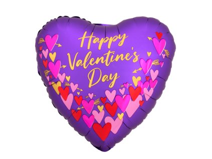 Folija balon saten - Srečno Valentinovo Luxe