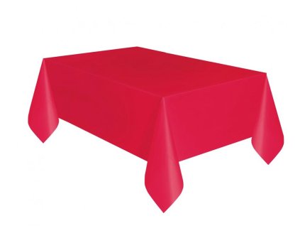 Plastični namizni prt - rdeč 137 x 274 cm