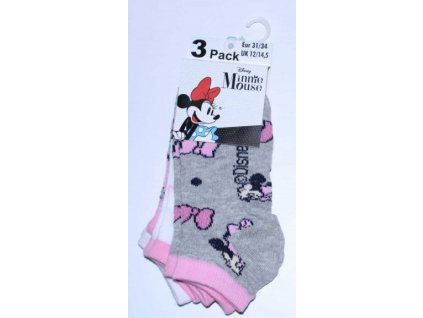 Komplet 3 parov otroških nogavic - Minnie