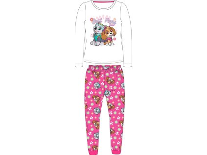 Dievčenské pyžamo - Paw Patrol, biele (Velikost - otroci 122)