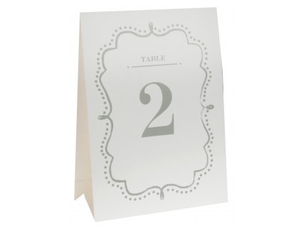 Označenie stola - Biele
