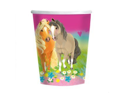 Poháre - Nádherné koníky 8 ks
