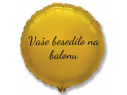 Balon iz folije z besedilom - Zlati krog, 45 cm