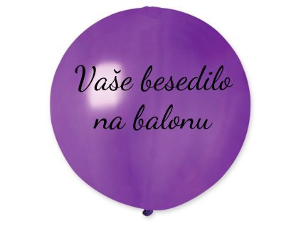 Balon z besedilom - Vijolična 80 cm