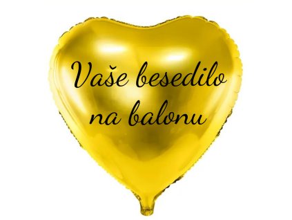 Balon iz folije z besedilom - Zlato srce, 61 cm
