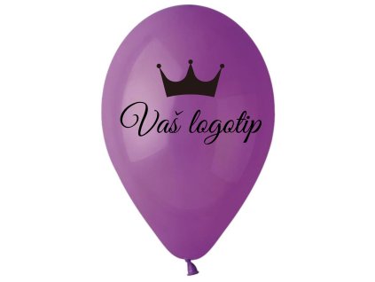 Balon z logotipom - Vijolična, 26 cm