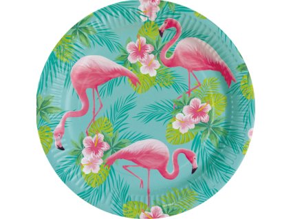 Papirnati krožniki - Flamingo 23 cm
