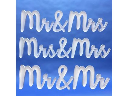 Šablóny na balóny - Mr & Mrs, Mr & Mr, Mrs & Mrs