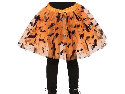 Otroško krilo TUTU - oranžno z netopirji