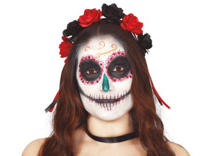 Rdeča in črna vrtnica za glavo