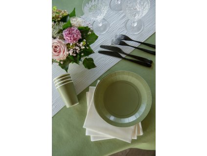 Papierové taniere - jednofarebné 17,5 cm (Barva Oranžna)