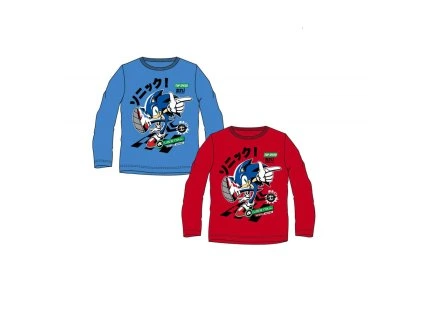 Tričko s dlhým rukávom - Sonic, modré