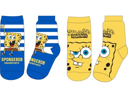 Sada 2 párov detských ponožiek - Spongebob (Velikost nogavic 23-26)