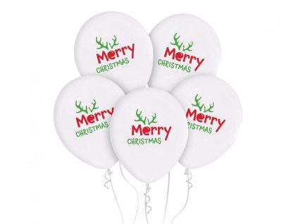 Šopek balonov - Vesel božič 5 kosov