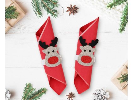 Božični obroček za prtičke - severni jelen