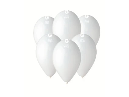 Balón pastelový - biely 26 cm 100 ks