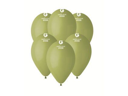 Balón pastelový - Olivový 26 cm 100 ks