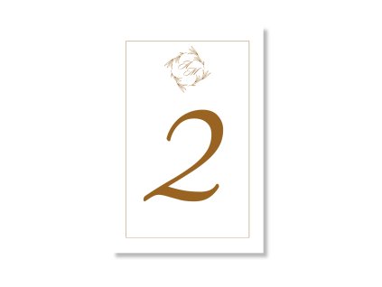 Číslo stola - Golden Exquisite (Izberite količino 1 kos - 10 kos	)