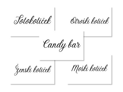 Poročne informacijske kartice - Simple 5 kosov