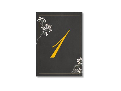 Číslo stola - Čierna Elegancia