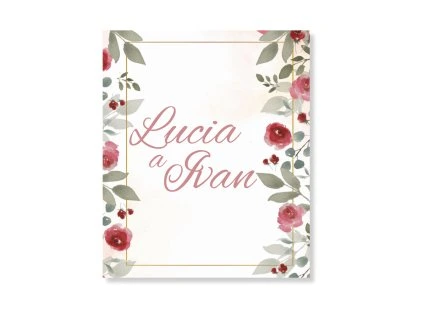 Visačka na darček - Vintage Rose